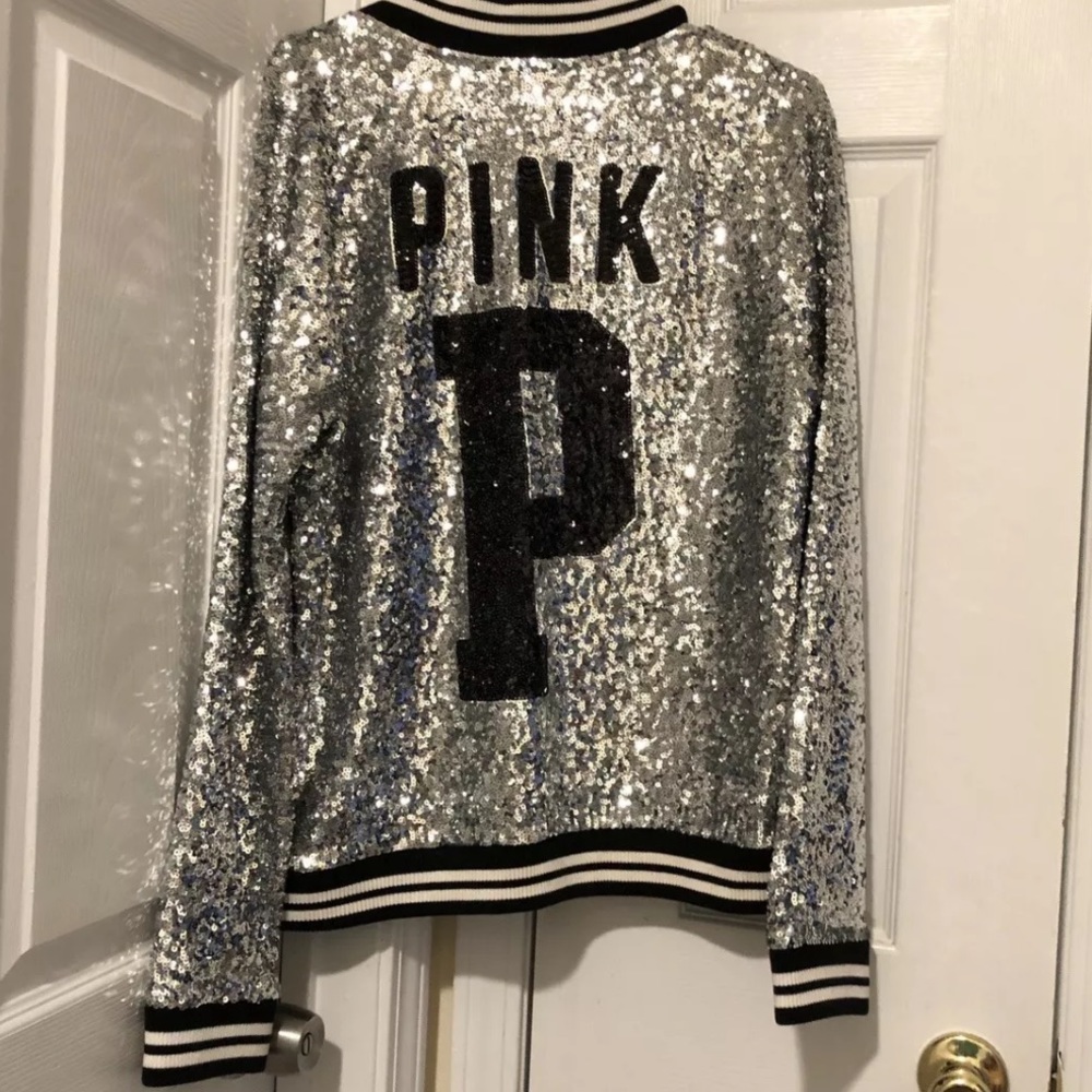 **SOLD**PINK VICTORIA’S SECRET BLING JACKET - Picture 8 of 8